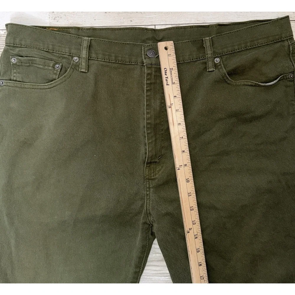 Levis 505 Denim Shorts Mens 42 Green 10 Inseam Bermuda Casual Zip Fly 5 Pocket